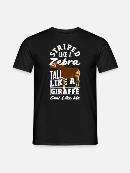 Funny zookeeper okapi lover - Men's T-Shirt - black