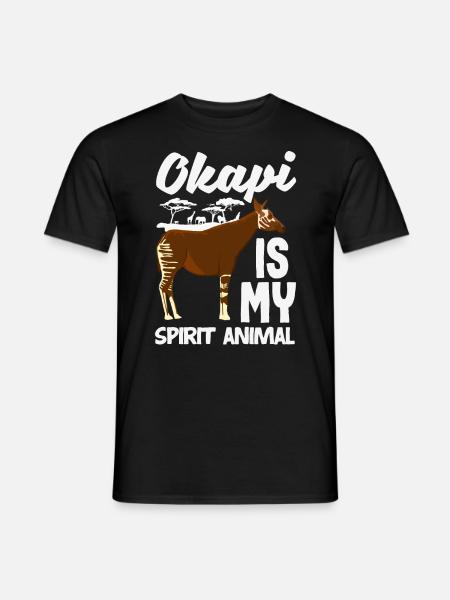 Lustiger Tierpfleger Okapi-liebhaber - Männer T-Shirt - Schwarz