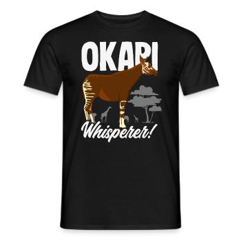 Drôle d’amant d’okapi gardien de zoo - T-shirt homme - noir - Devant - AI Model Male 178 light (178cm)