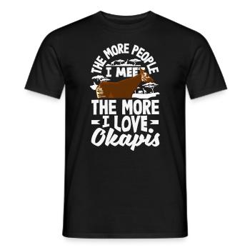 Funny zookeeper okapi lover - Men's T-Shirt - black - Front - AI Model Male 178 light (178cm)