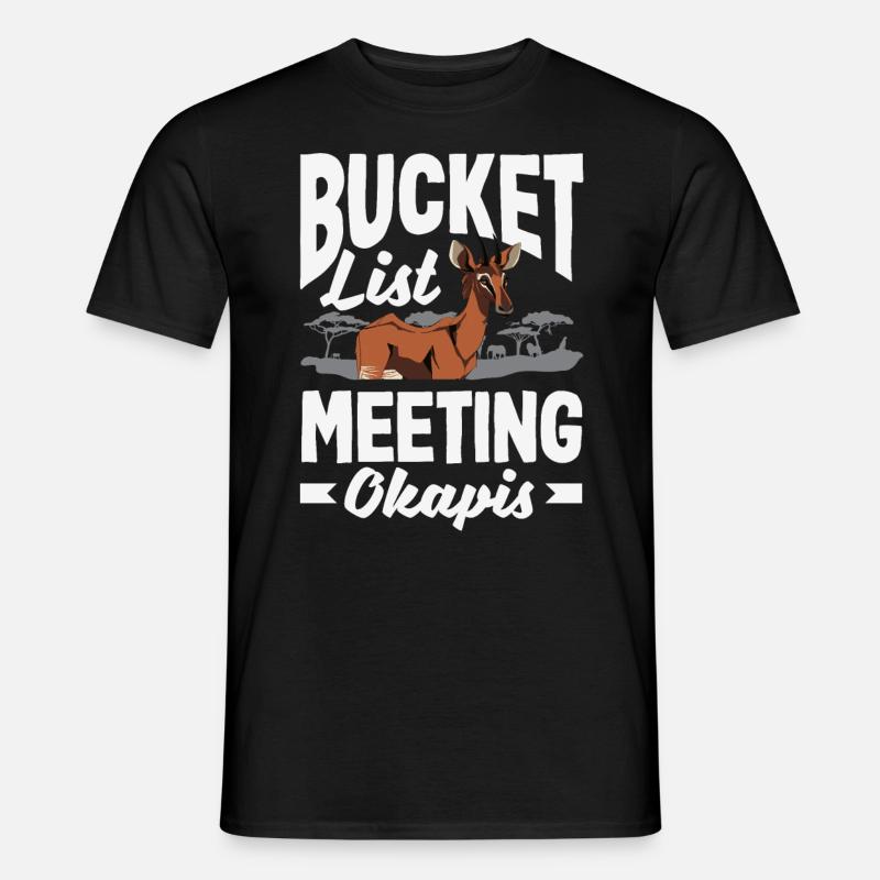 Funny zookeeper okapi lover - Men's T-shirt - black