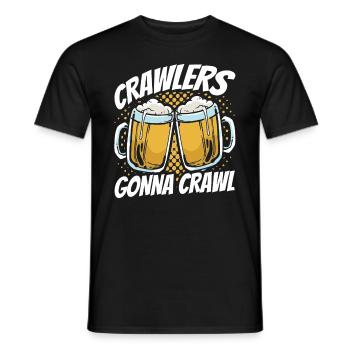 Crawled Pub Crawl Alcohol Drinking - Männer T-Shirt - Schwarz - Vorne - AI Model Male 178 light (178cm)