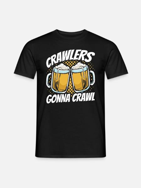 Crawled Pub Crawl Alcohol Drinking - Männer T-Shirt - Schwarz