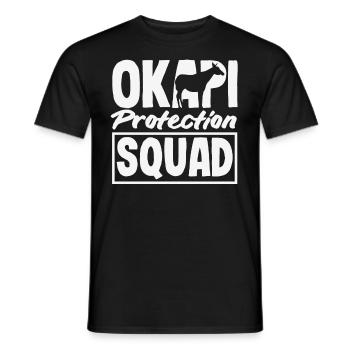 Funny zookeeper okapi lover - Men's T-Shirt - black - Front - AI Model Male 178 light (178cm)