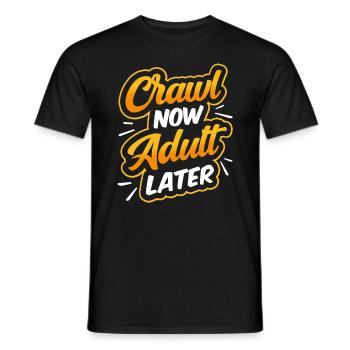 Crawled Pub Crawl Alcohol Drinking - Männer T-Shirt - Schwarz - Vorne - AI Model Male 178 light (178cm)