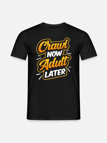 Crawled Pub Crawl Alcohol Drinking - Männer T-Shirt - Schwarz