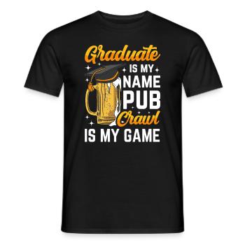 Crawled Pub Crawl Alcohol Drinking - Männer T-Shirt - Schwarz - Vorne - AI Model Male 178 light (178cm)