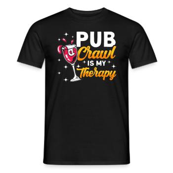 Crawled Pub Crawl Alcohol Drinking - Männer T-Shirt - Schwarz - Vorne - AI Model Male 178 light (178cm)