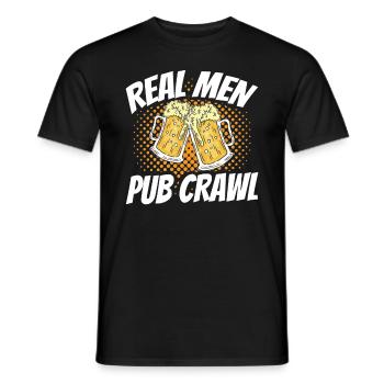 Crawled Pub Crawl Alcohol Drinking - Männer T-Shirt - Schwarz - Vorne - AI Model Male 178 light (178cm)