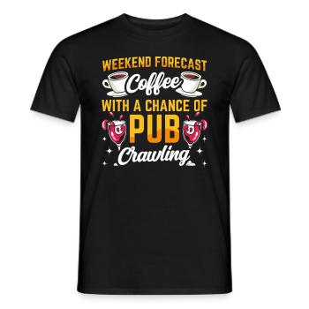 Crawled Pub Crawl Alcohol Drinking - Männer T-Shirt - Schwarz - Vorne - AI Model Male 178 light (178cm)