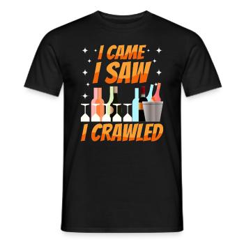 Crawled Pub Crawl Alcohol Drinking - Männer T-Shirt - Schwarz - Vorne - AI Model Male 178 light (178cm)