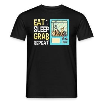Claw Game Funny Claw Machine - Men's T-Shirt - black - Front - AI Model Male 178 light (178cm)
