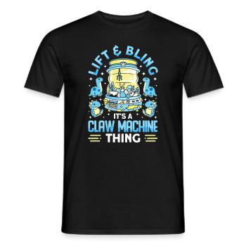 Claw Game Funny Claw Machine - Men's T-Shirt - black - Front - AI Model Male 178 light (178cm)