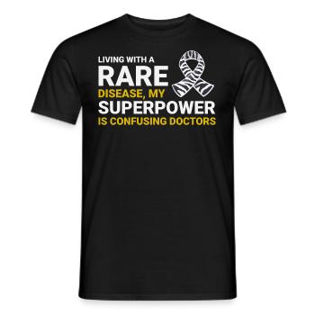 Bewusstsein für seltene Krankheiten Superkraft Doktor Verwirrung - Männer T-Shirt - Schwarz - Vorne - AI Model Male 178 light (178cm)