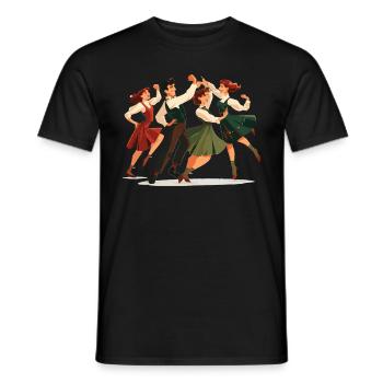 Irish Dance Feis Shamrock Festival - Men's T-Shirt - black - Front - AI Model Male 178 light (178cm)