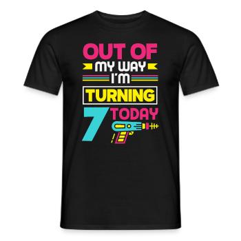 Lasertag-geburtstagsfeier – Lasertag 7 - Männer T-Shirt - Schwarz - Vorne - AI Model Male 178 light (178cm)