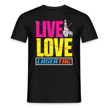 Indoor-laser-tag-party-outfit lasertag - Männer T-Shirt - Schwarz - Vorne - AI Model Male 178 light (178cm)