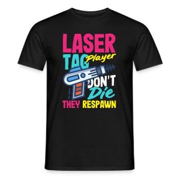 Indoor-laser-tag-party-outfit lasertag - Männer T-Shirt - Schwarz - Vorne - AI Model Male 178 light (178cm)
