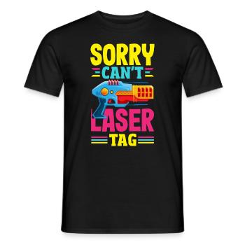 Indoor-laser-tag-party-outfit lasertag - Männer T-Shirt - Schwarz - Vorne - AI Model Male 178 light (178cm)