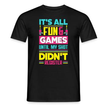 Indoor-laser-tag-party-outfit lasertag - Männer T-Shirt - Schwarz - Vorne - AI Model Male 178 light (178cm)