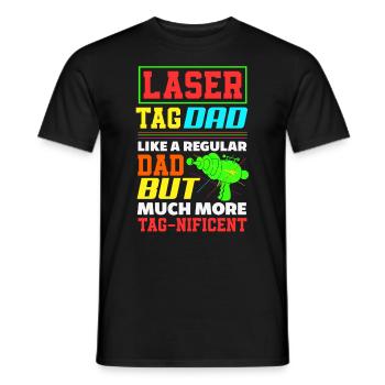 Indoor-laser-tag-party-outfit lasertag - Männer T-Shirt - Schwarz - Vorne - AI Model Male 178 light (178cm)
