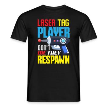Indoor-laser-tag-party-outfit lasertag - Männer T-Shirt - Schwarz - Vorne - AI Model Male 178 light (178cm)