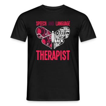 Speech therapist, speech therapist, speech therapist - Men's T-Shirt - black - Front - AI Model Male 178 light (178cm)