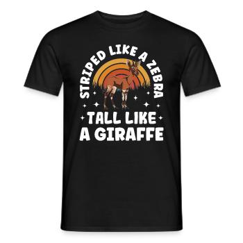 Funny zookeeper okapi lover - Men's T-Shirt - black - Front - AI Model Male 178 light (178cm)