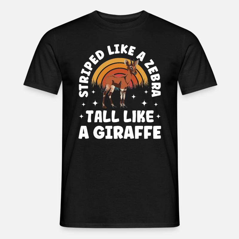 Funny zookeeper okapi lover - Men's T-shirt - black