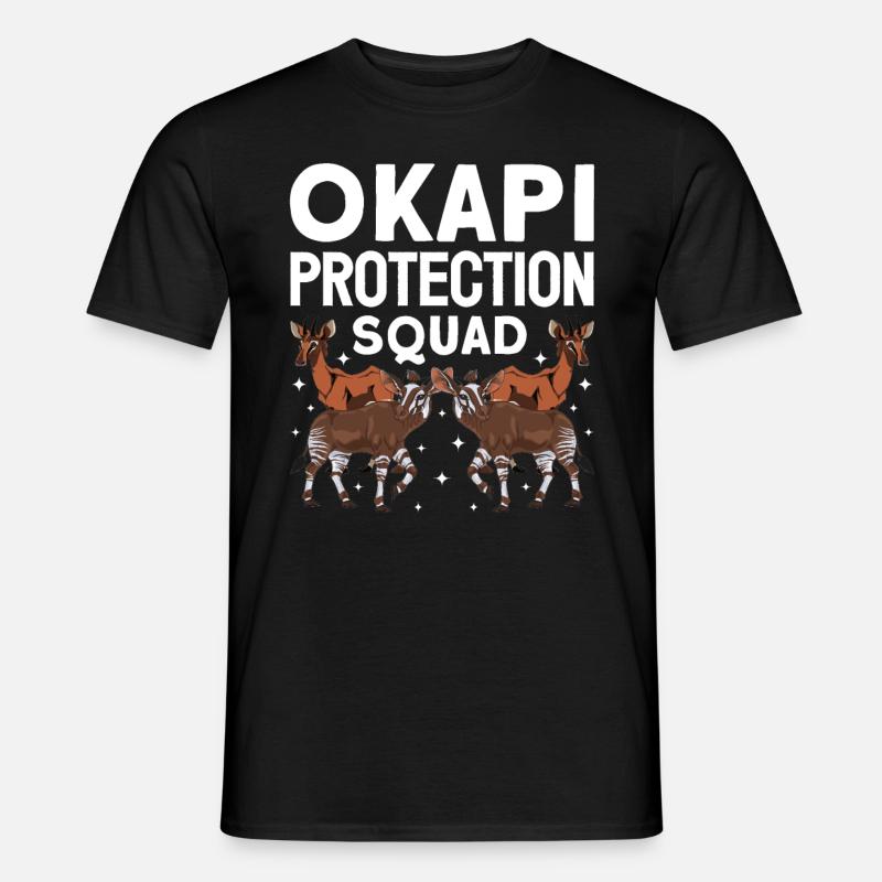 Funny zookeeper okapi lover - Men's T-shirt - black