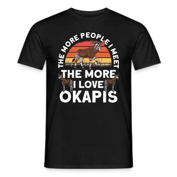 Lustiger Tierpfleger Okapi-liebhaber - Männer T-Shirt - Schwarz - Vorne - AI Model Male 178 light (178cm)