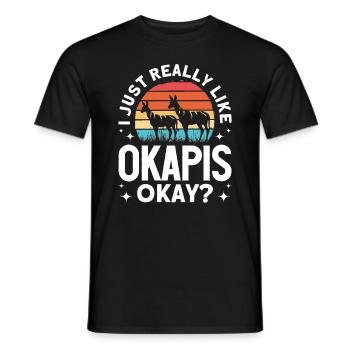 Lustiger Tierpfleger Okapi-liebhaber - Männer T-Shirt - Schwarz - Vorne - AI Model Male 178 light (178cm)