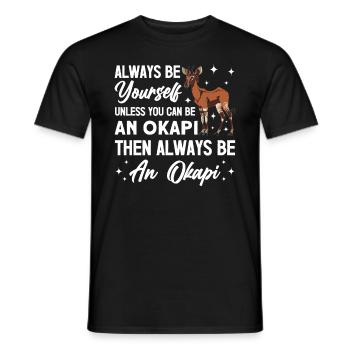 Lustiger Tierpfleger Okapi-liebhaber - Männer T-Shirt - Schwarz - Vorne - AI Model Male 178 light (178cm)
