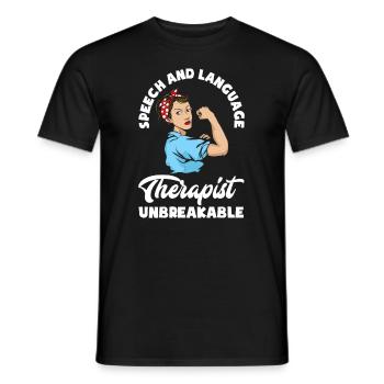 Speech therapist, speech therapist, speech therapist - Men's T-Shirt - black - Front - AI Model Male 178 light (178cm)