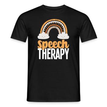 Speech therapist, speech therapist, speech therapist - Men's T-Shirt - black - Front - AI Model Male 178 light (178cm)