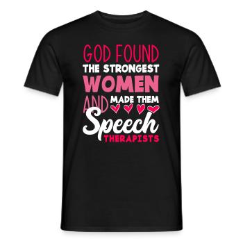 Speech therapist, speech therapist, speech therapist - Men's T-Shirt - black - Front - AI Model Male 178 light (178cm)