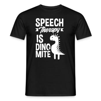 Speech therapist, speech therapist, speech therapist - Men's T-Shirt - black - Front - AI Model Male 178 light (178cm)