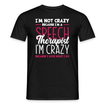 Speech therapist, speech therapist, speech therapist - Men's T-Shirt - black - Front - AI Model Male 178 light (178cm)