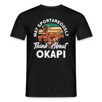 Lustiger Tierpfleger Okapi-liebhaber - Männer T-Shirt - Schwarz - Vorne - AI Model Male 178 light (178cm)
