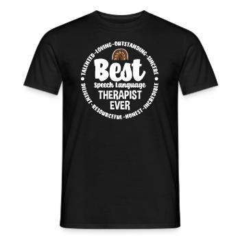 Speech therapist, speech therapist, speech therapist - Men's T-Shirt - black - Front - AI Model Male 178 light (178cm)