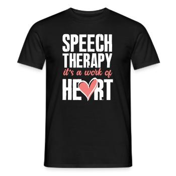 Speech therapist, speech therapist, speech therapist - Men's T-Shirt - black - Front - AI Model Male 178 light (178cm)