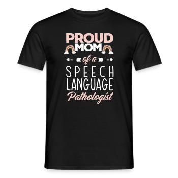 Speech therapist, speech therapist, speech therapist - Men's T-Shirt - black - Front - AI Model Male 178 light (178cm)