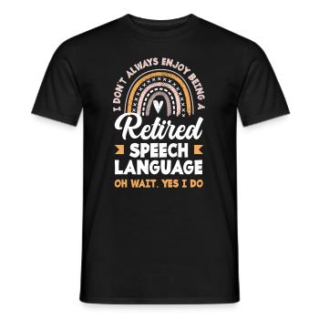 Speech therapist, speech therapist, speech therapist - Men's T-Shirt - black - Front - AI Model Male 178 light (178cm)