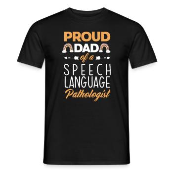 Speech therapist, speech therapist, speech therapist - Men's T-Shirt - black - Front - AI Model Male 178 light (178cm)