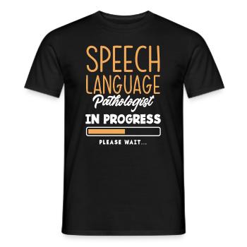 Speech therapist, speech therapist, speech therapist - Men's T-Shirt - black - Front - AI Model Male 178 light (178cm)