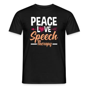 Speech therapist, speech therapist, speech therapist - Men's T-Shirt - black - Front - AI Model Male 178 light (178cm)