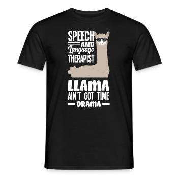 Speech therapist, speech therapist, speech therapist - Men's T-Shirt - black - Front - AI Model Male 178 light (178cm)