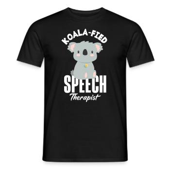 Speech therapist, speech therapist, speech therapist - Men's T-Shirt - black - Front - AI Model Male 178 light (178cm)