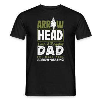 Arrowhead Hunter Bogenschießen Arrowhead - Männer T-Shirt - Schwarz - Vorne - AI Model Male 178 light (178cm)