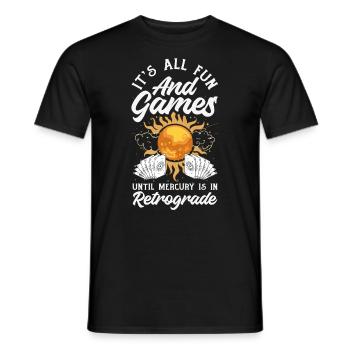 Rückläufige Planeten Merkur Rückläufig - Männer T-Shirt - Schwarz - Vorne - AI Model Male 178 light (178cm)